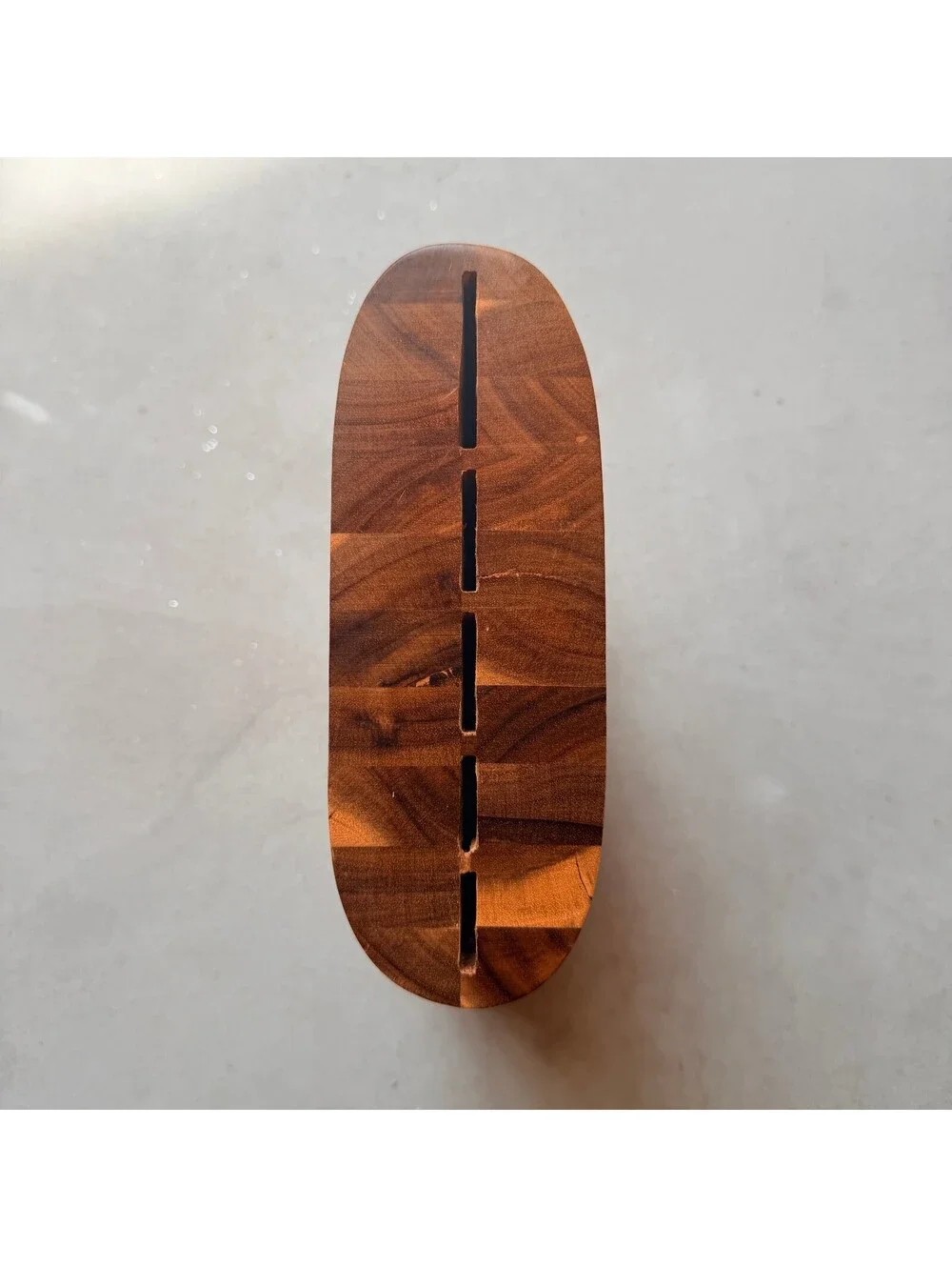 Wooden Knife Block Holder by Il Mulino New York Acacia Wood